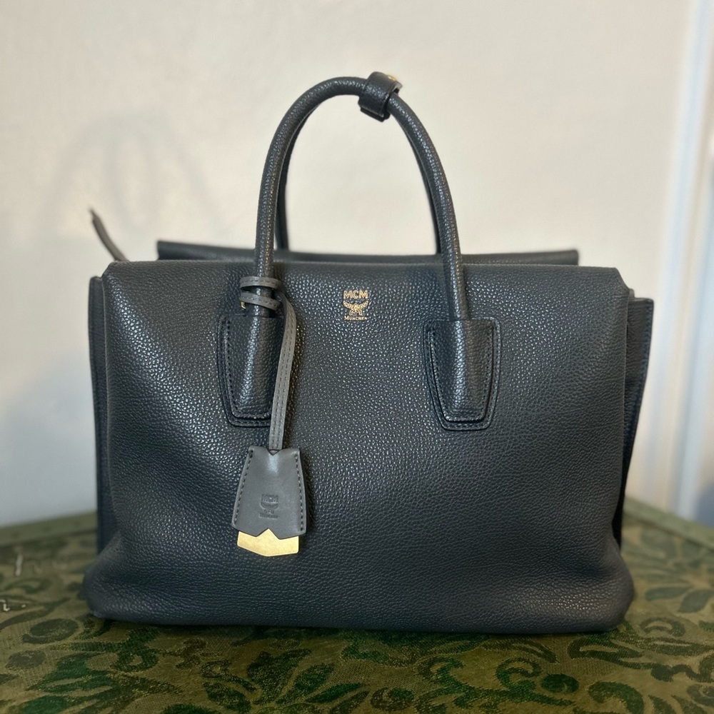 MCM Milla Pebbled Leather Tote
